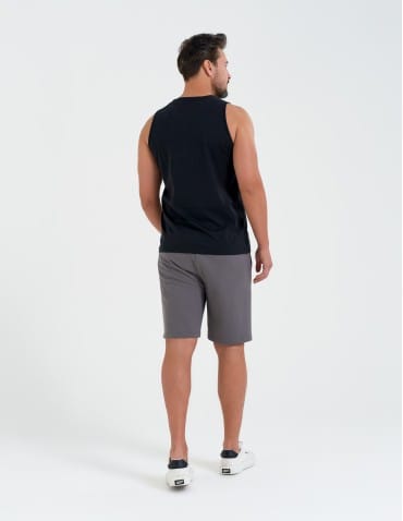 Tank Topy - Tank top męski bawełniany koszulka bez rękawów CZARNY - produkt 5