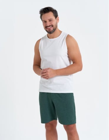 Tank Topy - Tank top męski koszulka bez rękawów bawełniana 100% BIAŁY - produkt 5