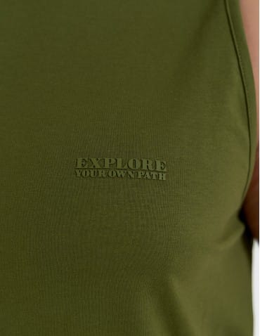 Tank Topy - Tank top męski koszulka bez rękawów bawełniana 100% ZIELONY - produkt 4