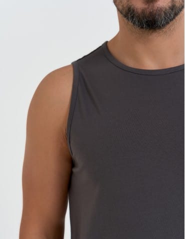 Tank Topy - Tank top męski koszulka bez rękawów bawełniana 100% SZARY - produkt 4