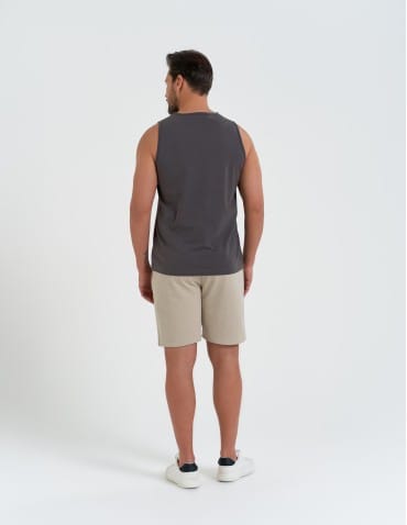 Tank Topy - Tank top męski koszulka bez rękawów bawełniana 100% SZARY - produkt 6