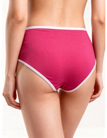 Majtki figi - Damskie figi bikini z bawełny czesanej z siateczkową wstawką 4-pak WIELOKOLOROWY - produkt 3