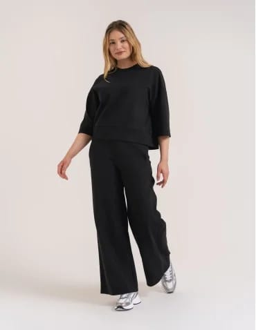 Bluza dresowa damska o luźnym kroju bez kaptura