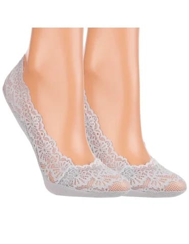 Skarpetki damskie koronkowe mikrostopki eleganckie do balerinek zestaw 3-pak  - produkt 2