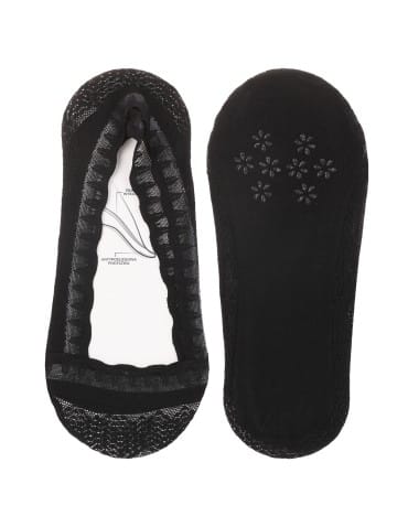 Mikrostopki - Skarpetki damskie do czółenek z elegancką koronką 3-pak WIELOKOLOROWY - produkt 4