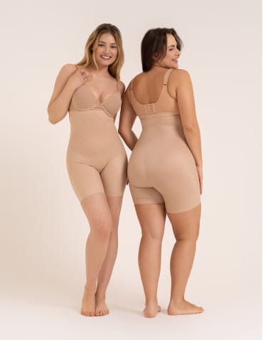 Majtki modelujące - Majtki damskie szorty wyszczuplające z wysokim stanem modelujące sylwetkę BEŻOWY - produkt 6
