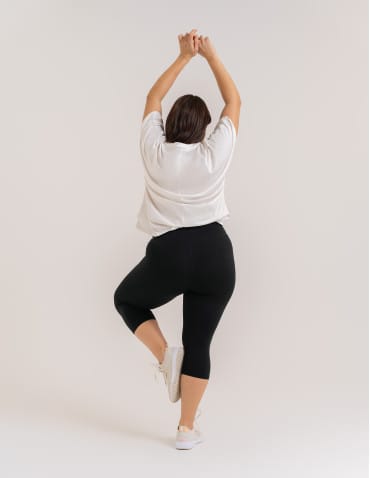 Klasyczne legginsy 3/4 damskie plus size peach touch  - produkt 2