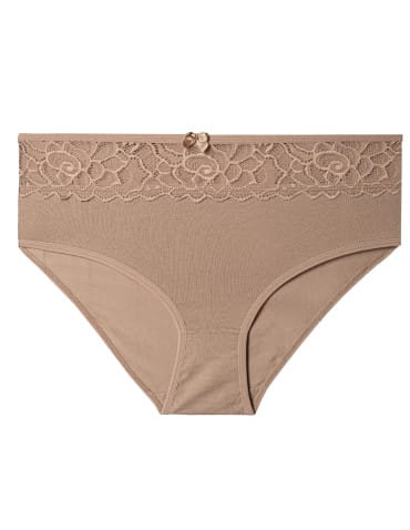 Majtki z wysokim stanem - Majtki damskie MAXI BIKINI bawełniane z elegancką koronką 5-pak WIELOKOLOROWY - produkt 2
