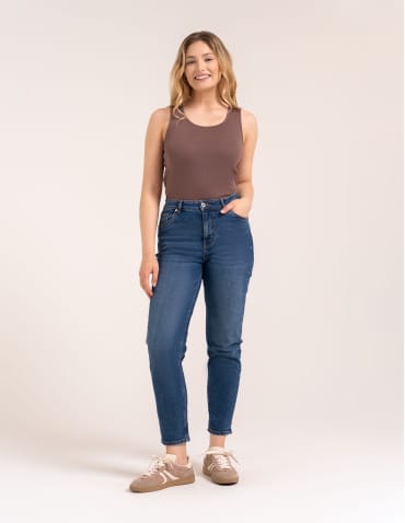 Koszulki i T-shirty - Koszulka damska na ramiączkach Tank-Top bawełniana JASNY BRĄZ - produkt 3
