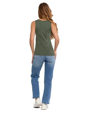 Koszulki i T-shirty - Koszulka damska na ramiączkach Tank-Top bawełniana KHAKI - produkt 4
