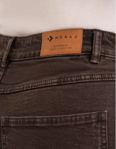 Damskie spodnie jeansowe mom fit - BRĄZOWY  - produkt 2
