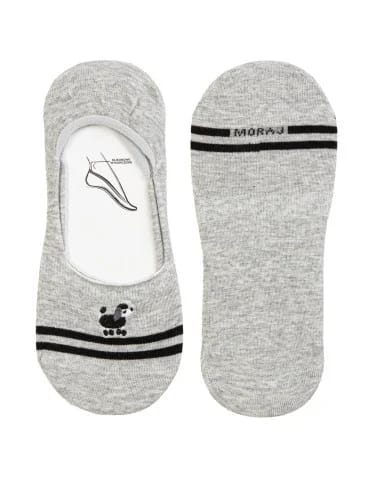 Skarpetki damskie niskie stopki z mini haftem urocze wzory 3-pak - produkt 2