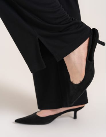 Nowości - Spodnie wiskozowe miękkie wygodne i eleganckie CZARNY - produkt 7