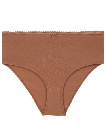 Majtki figi - Majtki damskie maxi bikini bawełniane wykończone ozdobną lamówką 4-pak WIELOKOLOROWY - produkt 5