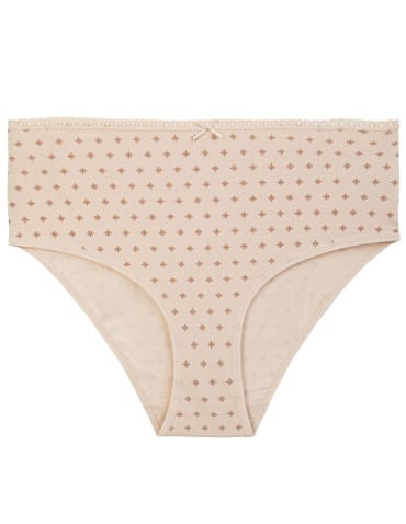 Majtki figi - Majtki damskie maxi bikini bawełniane wykończone ozdobną lamówką 4-pak WIELOKOLOROWY - produkt 6