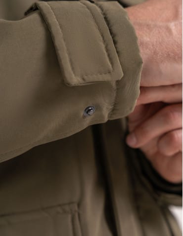 Kurtki i kamizelki - Kurtka zimowa męska z kieszeniami cargo KHAKI - produkt 10