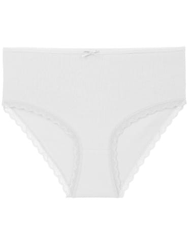 Majtki z wysokim stanem - Majtki damskie bikini maxi z wysokim stanem z delikatną koronką WIELOKOLOROWY - produkt 3
