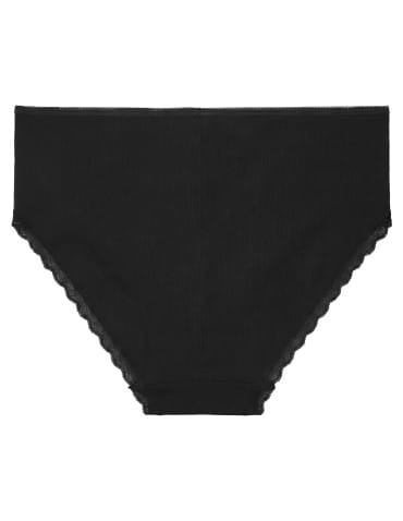 Majtki z wysokim stanem - Majtki damskie bikini maxi z wysokim stanem z delikatną koronką WIELOKOLOROWY - produkt 5