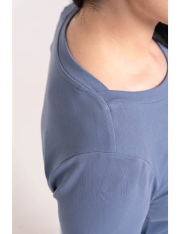 Bluzki i koszule - Damska bluzka z długim rękawem bawełniana JEANS - produkt 10