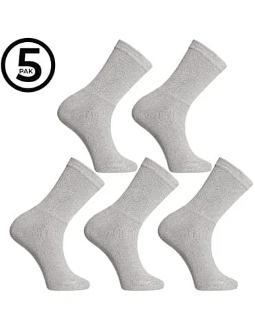 Skarpetki długie - Skarpety męskie frotte 5-pak JASNY SZARY - produkt 1
