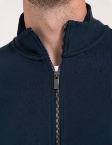 Męska bluza casual 100% bawełniana ze stójką zapinana na zamek - produkt 2