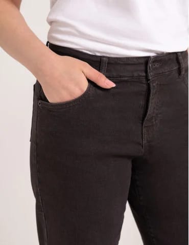 Jeansy damskie Wide Leg wygodne z wysokim stanem i z szeroką nogawką - BRĄZOWY  - produkt 2
