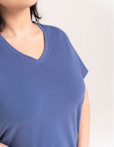 Piżamy 3/4 damskie - Wygodna piżama damska bawełniana 3/4 capri w gwiazdki JEANS - produkt 10