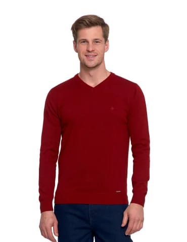 Męski sweter 100% bawełniany klasyczny o prostym kroju  - produkt 2