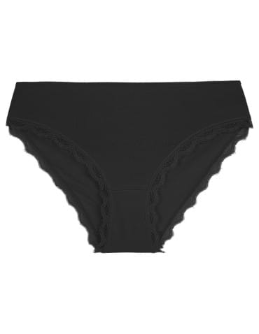 Majtki figi - Figi damskie bikini w delikatny prążek z koronką zestaw 3-pak WIELOKOLOROWY - produkt 4