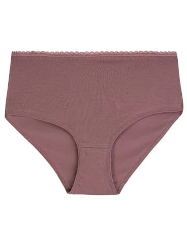 Majtki damskie z wysokim stanem zestaw bawełniane bikini gładkie 3-pak - produkt 2