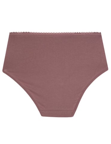 Majtki z wysokim stanem - Majtki damskie z wysokim stanem zestaw bawełniane bikini gładkie 3-pak WIELOKOLOROWY - produkt 5