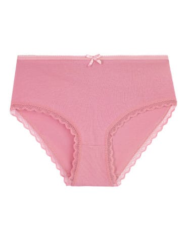 Majtki z wysokim stanem damskie bawełniane z kokardką wygodne maxi bikini 5-pak  - produkt 2