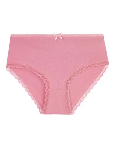 Majtki z wysokim stanem damskie bawełniane z kokardką wygodne maxi bikini 5-pak - produkt 2