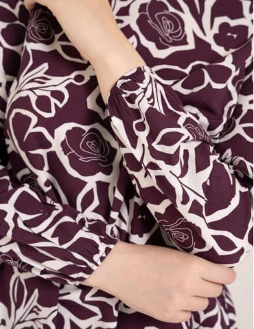 Bluzka damska elegancka z naturalnej wiskozy o kroju oversize - produkt 2