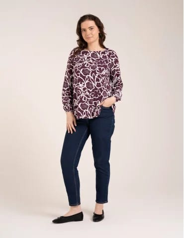 Bluzka damska elegancka z naturalnej wiskozy o kroju oversize