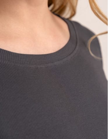 Bluzka damska bawełniana w prążek longsleeve  - produkt 2
