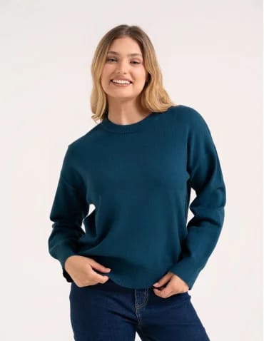 Sweter damski wiskozowy krój boxy miękki sweter damski luźny pudełkowy fason wygodny na co dzień