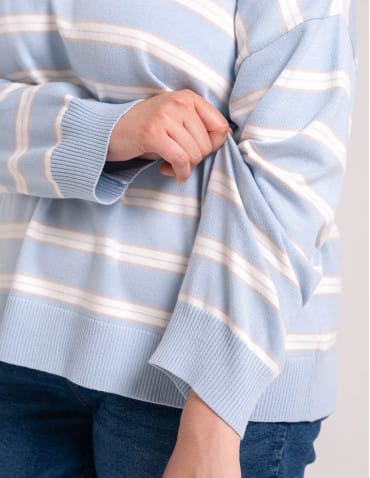 Swetry - Sweter damski wiskozowy krój boxy miękki sweter damski luźny pudełkowy fason wygodny na co dzień WZÓR 2 - produkt 1