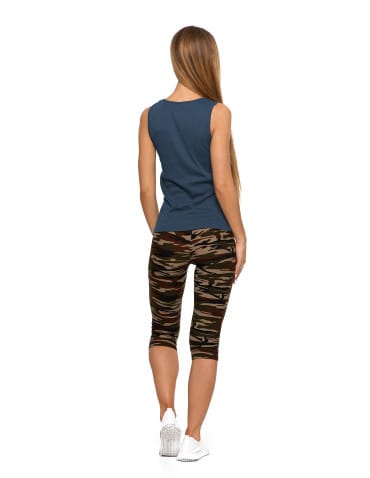 Koszulki i T-shirty - Koszulka damska na ramiączkach Tank-Top bawełniana GRANATOWY - produkt 5