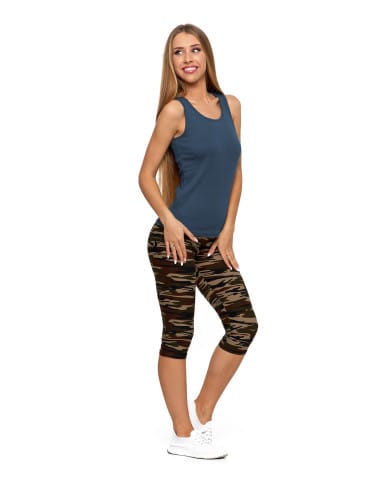 Koszulki i T-shirty - Koszulka damska na ramiączkach Tank-Top bawełniana GRANATOWY - produkt 6