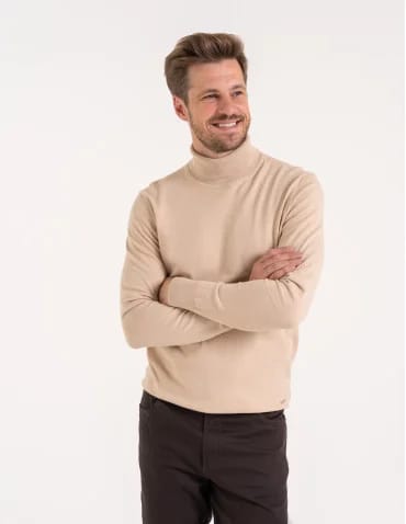 Sweter męski golf bawełniany