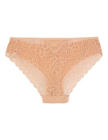 Figi damskie bikini bawełniane z koronką majtki gładkie z koronkowym tyłem 3-pak  - produkt 2