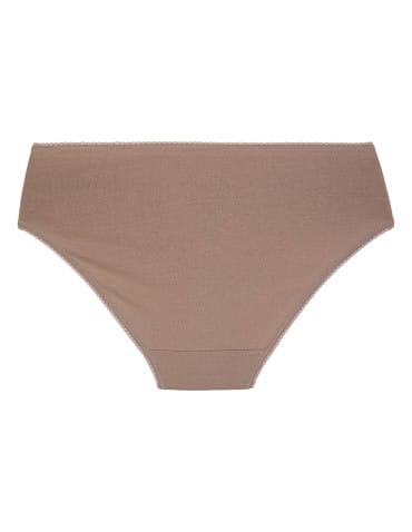 Majtki figi - Majtki damskie bawełniane bikini prążkowane na co dzień 3-pak WIELOKOLOROWY - produkt 4