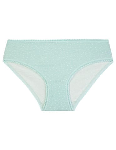 Majtki figi - Figi damskie bikini bawełniane w drobne serduszka i gładkie bez wzoru 6-pak WIELOKOLOROWY - produkt 4