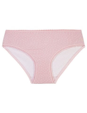 Figi damskie bikini bawełniane w drobne serduszka i gładkie bez wzoru 6-pak  - produkt 2