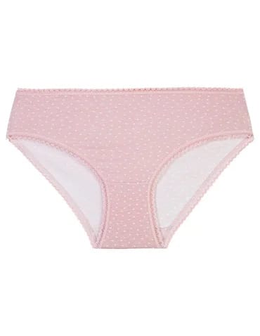 Figi damskie bikini bawełniane w drobne serduszka i gładkie bez wzoru 6-pak - produkt 2
