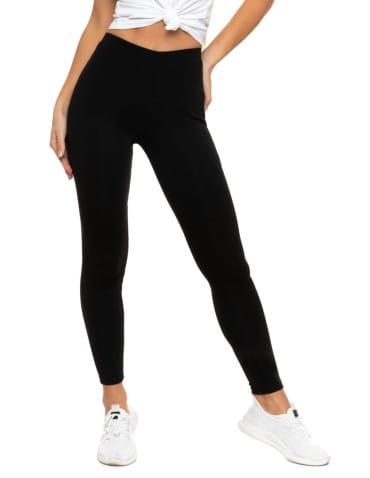 Legginsy damskie - Klasyczne czarne legginsy ocieplane damskie CZARNY - produkt 5
