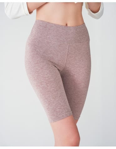 Legginsy damskie - Legginsy damskie wysoki stan typu kolarka peach touch BEŻOWY - produkt 3