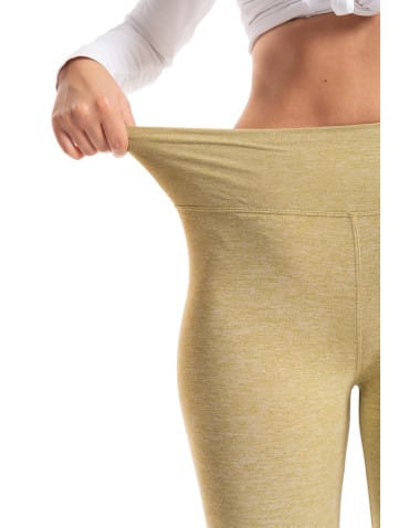 Legginsy damskie - Legginsy damskie wysoki stan typu kolarka peach touch ZIELONY - produkt 4