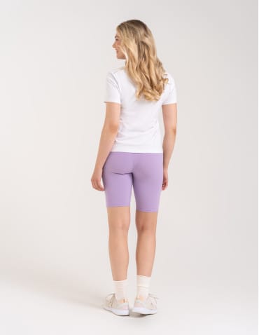 Legginsy damskie - Legginsy kolarki damskie w prążek wysoki stan FIOLETOWY - produkt 6